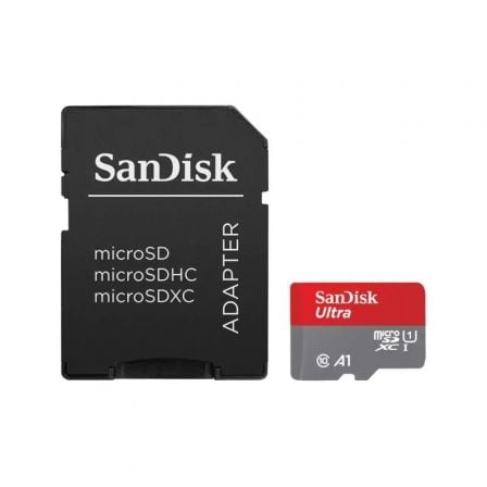 TARJETA DE MEMORIA SANDISK ULTRA 64GB MICROSD XC CON ADAPTADOR/ CLASE 10/ 140MBS | Tarjetas de memoria