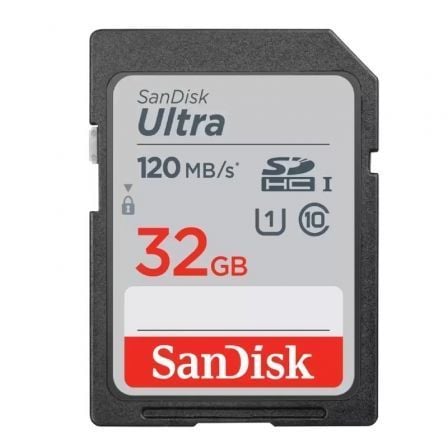 TARJETA DE MEMORIA SANDISK ULTRA 32GB SD HC UHS-I - SDXC/ CLASE 10/ 120MBS |