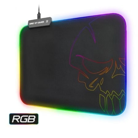 ALFOMBRILLA SPIRIT OF GAMER SKULL RGB M CON ILUMINACION LED/ 300 X 230 X 3MM