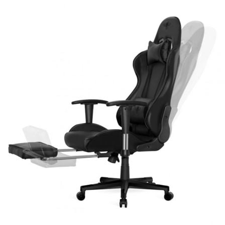 SILLA SPIRIT OF GAMER SIEGE HORNET NOIR - INCLINACION / ALTURA / BRAZOS REGULABLES - REPOSAPIES INCORPORADO - HASTA 120KG