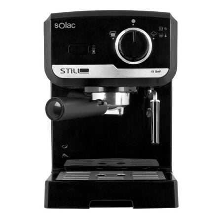 CAFETERA ESPRESSO SOLAC CE4493 - 19 BAR - DEPOSITO 1.2L - PORTAFILTROS - LED - CAFE MOLIDO/MONODOSIS - VAPORIZADOR INOX - APAGAD