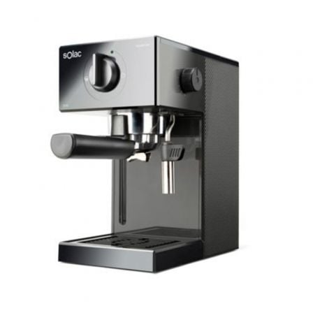 CAFETERA ESPRESSO SOLAC SQUISSITA EASY GRAPHITE - 1050W - 20 BAR - DEPOSITO EXTRAIBLE 1.5L - PORTAFILTROS-VAPORIZADOR ACERO.INOX