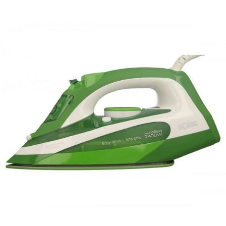 PLANCHA DE VAPOR SOLAC PV2107 VERDE - 2400W - VAPOR CONTINUO 30G/MIN - VAPOR VERTICAL - SUELA CERAMICA - DOBLE SISTEMA ANTICAL