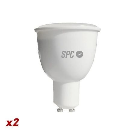 PACK 2 BOMBILLAS INTELIGENTES SPC SIRIUS 380 - BLANCA+COLOR - 4.5W (EQUIVALENTE 35W) - GU10 - D50 - APP SPC IOT