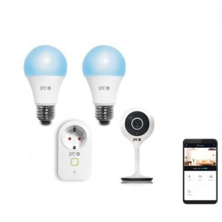 CONNECTED HOME KIT SPC 6920K COMPUESTO POR ENCHUFE INTELIGENTE CLEVER PLUG + CAMARA INTERIOR 115 + 2*BOMBILLAS SIRIUS 1050