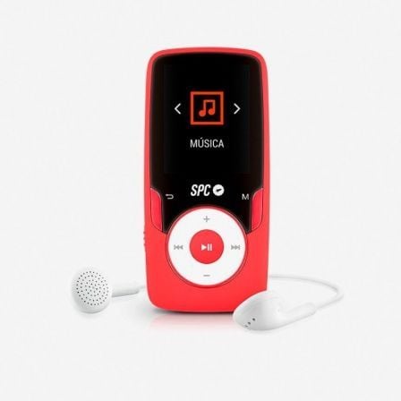 REPRODUCTOR MP4 SPC PURE SOUND EXTREME 8594R/ 4GB/ PANTALLA 1.8"/ RADIO FM/ ROJO