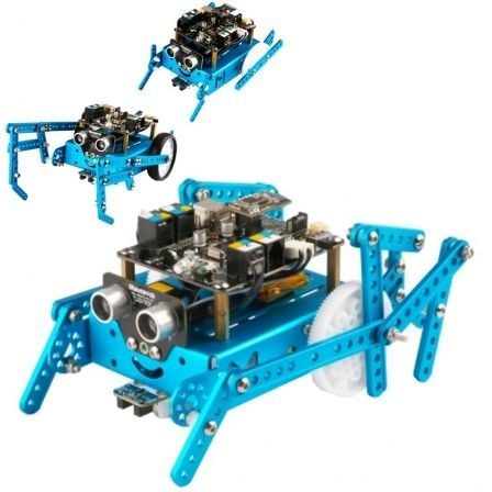 ROBOT EDUCATIVO MBOT SPIDER SPC MAKEBLOCK - MBOT+PACK BRACKETS PARA 3 ESTRUCTURAS DIFERENTES - ARDUINO / MIT SCRATCH / ARDUBLOCK