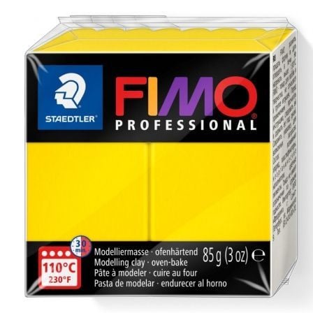 PASTA DE MODELAR DE SECADO AL HORNO STAEDTLER FIMO PROFESSIONAL/ 85G/ AMARILLO SOLIDO