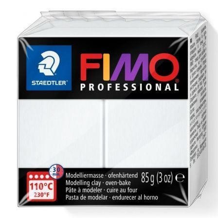 PASTA DE MODELAR DE SECADO AL HORNO STAEDTLER FIMO PROFESSIONAL/ 85G/ BLANCA