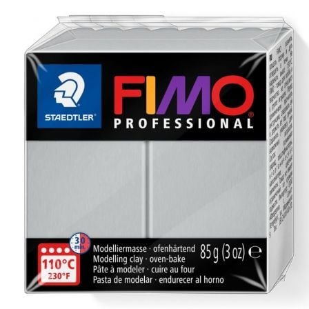 CAJA DE PASTA DE MODELAR DE SECADO AL HORNO STAEDTLER FIMO PROFESSIONAL/ 85G/ GRIS DELFIN 4 UNIDADES