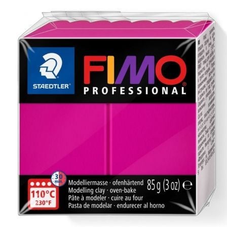 CAJA DE PASTA DE MODELAR DE SECADO AL HORNO STAEDTLER FIMO PROFESSIONAL/ 85G/ MAGENTA SOLIDO 4 UNIDADES