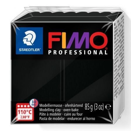 PASTA DE MODELAR DE SECADO AL HORNO STAEDTLER FIMO PROFESSIONAL/ 85G/ NEGRO