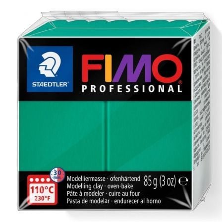 PASTA DE MODELAR DE SECADO AL HORNO STAEDTLER FIMO PROFESSIONAL/ 85G/ VERDE SOLIDO