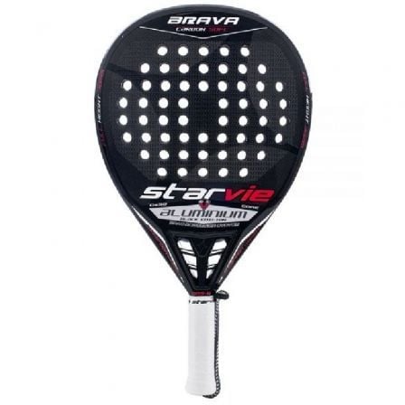 PALA DE PADEL STARVIE BRAVA CARBON SOFT ALUMINIUM LTD/ NEGRA Y ROJA