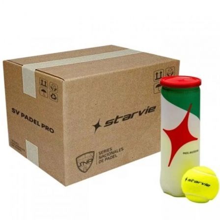 CAJON BOLAS STARVIE PADEL MASTER/ 24 PACKS DE 3 UNIDADES