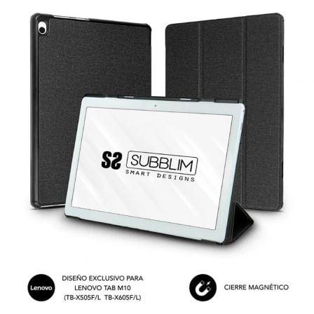 FUNDA SUBBLIM SHOCK CASE PARA TABLET LENOVO M10 TB-X505F/L TB-X605F/L / NEGRA