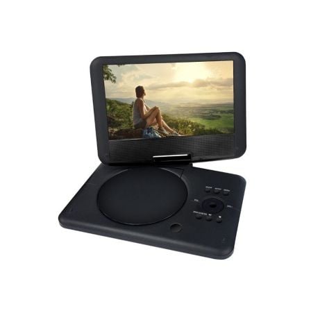 REPRODUCTOR DVD PORTATIL SUNSTECH DLPM914BK - PANTALLA LCD 9"/22.86CM GIRATORIA - ALTAVOCES 2*1.5W RMS - LECTOR TARJETAS SD - US