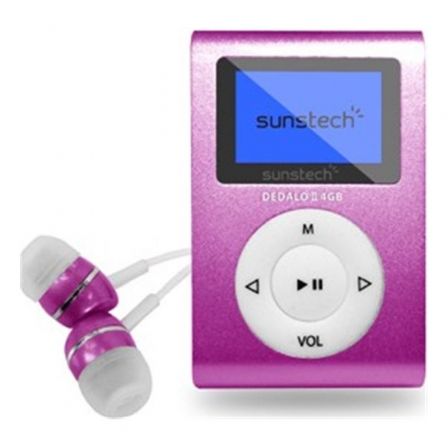 REPRODUCTOR MP3 SUNSTECH DEDALO III/ 4GB/ RADIO FM/ ROSA