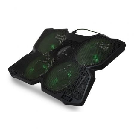 SOPORTE REFRIGERANTE SUREFIRE BORA PARA PORTATILES HASTA 17"/ ILUMINACION LED VERDE