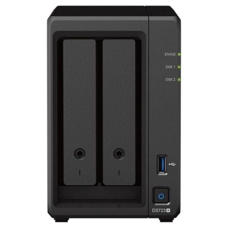 NAS SYNOLOGY DISKSTATION DS723+/ 2 BAHIAS 3.5"- 2.5"/ 2GB DDR4/ FORMATO TORRE