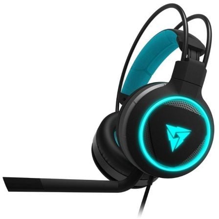 AURICULARES CON MICROFONO GAMING THUNDERX3 AH7GLOW - SONIDO 2.0 - MICROFONO EXTRAIBLE - AURICULARES Y DIADEMA PLEGABLES - COLOR