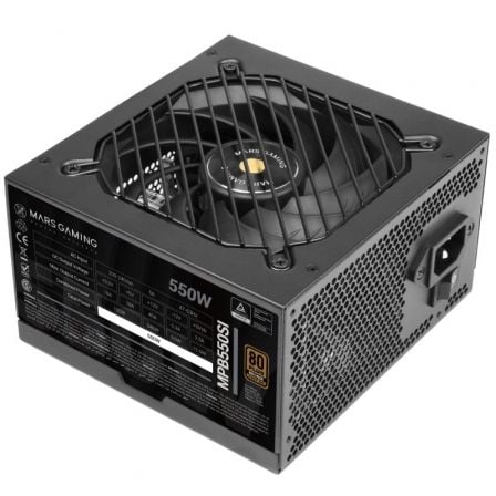 FUENTE DE ALIMENTACION MARS GAMING MPB550SI/ 550W/ VENTILADOR 12CM/ 80 PLUS BRONZE