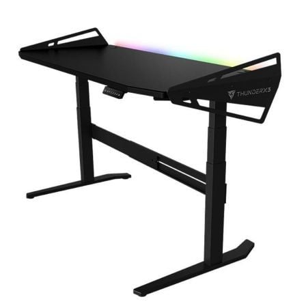 MESA GAMING THUNDERX3 AD7LHEX - MOTOR DUAL TIMOTION PARA AJUSTE DE ALTURA - TAMANO ESCRITORIO 120*70CM - ILUMINACION RGB - MARCO