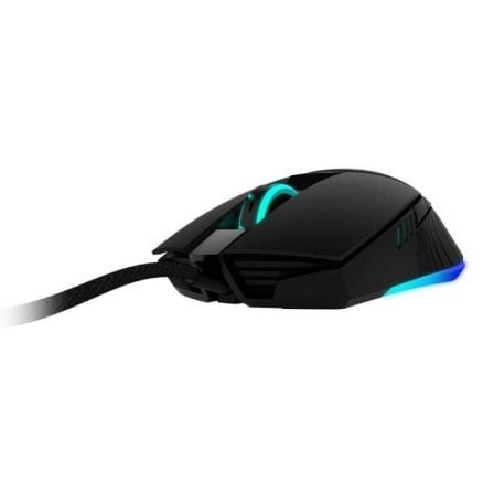 RATON GAMING THUNDERX3 AM7HEX - 12000 DPI - INTERRUPTORES OMROM -  BOTONES PROGRAMABLES - 7 EFECTOS DE LUZ - NEGRO Y CIAN