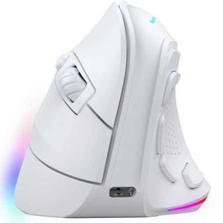 RATON GAMING ERGONOMICO INALAMBRICO MARS GAMING MM-SK/ HASTA 8400 DPI/ BLANCO