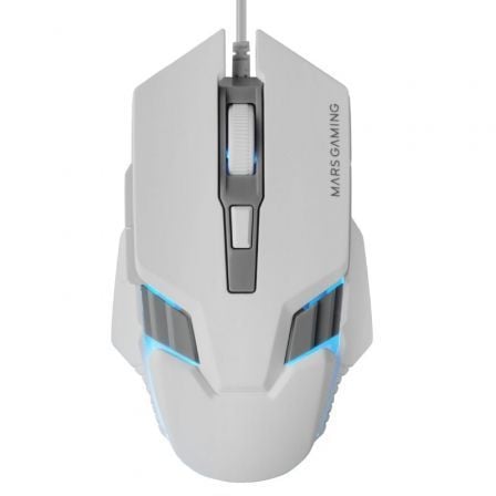 RATON GAMING MARS GAMING MM024/ HASTA 4000 DPI/ BLANCO