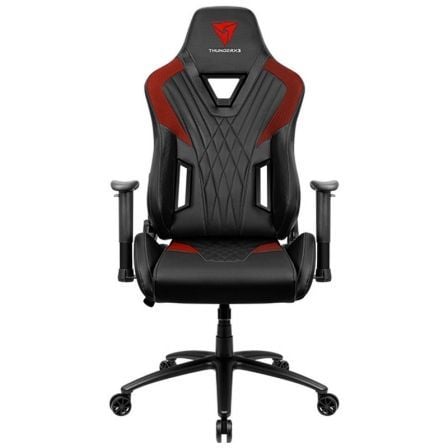 SILLA GAMER THUNDERX3 DC3BR ROJO/NEGRA - MARCO DE METAL - REPOSABRAZOS AJUSTABLE - RUEDAS NYLON - TECNOLOGIA AIR - PISTON CLASE