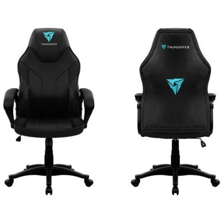 SILLA GAMER THUNDERX3 EC1 BLACK - DISENO CUERO SINTETICO - REPOSABRAZOS ACOLCHADOS - TECNOLOGIA AIR - PISTON GAS CLASE 3 - HASTA