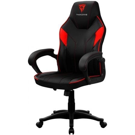 SILLA GAMER THUNDERX3 EC1 RED - DISENO CUERO SINTETICO - REPOSABRAZOS ACOLCHADOS - TECNOLOGIA AIR - PISTON GAS CLASE 3 - HASTA 1