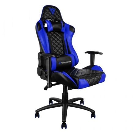 SILLA GAMER THUNDERX3 TGC12BB NEGRO/AZUL - COJINES CABEZA Y ESPALDA - RECLINA 180 - REPOSABRAZOS 2D - PISTON CLASE 4 - TAMANO SI