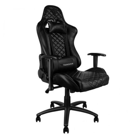 SILLA GAMER THUNDERX3 TGC12BK NEGRA - COJINES CABEZA Y ESPALDA - RECLINA 180 - REPOSABRAZOS 2D - PISTON CLASE 4 - TAMANO SILLA M