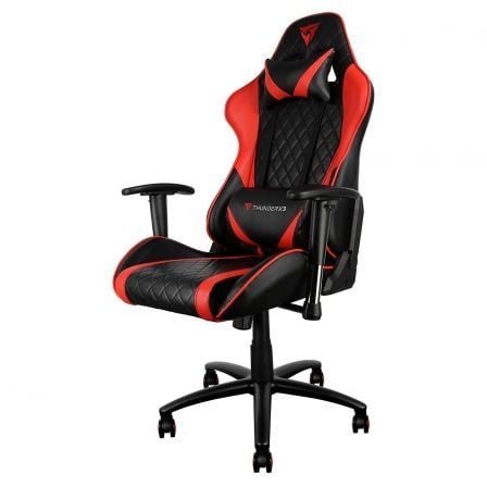 SILLA GAMER THUNDERX3 TGC15BR NEGRO/ROJO - COJINES CABEZA Y ESPALDA - RECLINA 180 - REPOSABRAZOS 2D - PISTON CLASE 4 - TAMANO SI