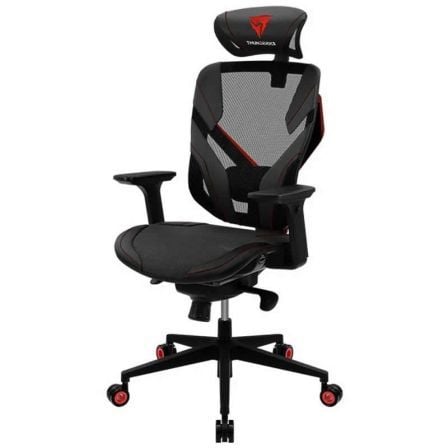 SILLA GAMER THUNDERX3 YAMA 5 RED/BLACK - MARCO DE ALUMINIO - REPOSABRAZOS 4D - PISTON CLASE 4 - MALLA TRANSPIRABLE - HASTA 150K