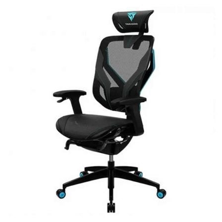 SILLA GAMER THUNDERX3 YAMA 7 CIAN/BLACK - MARCO DE ALUMINIO - REPOSABRAZOS 2D - PISTON CLASE 4 - MALLA TRANSPIRABLE - HASTA 150K