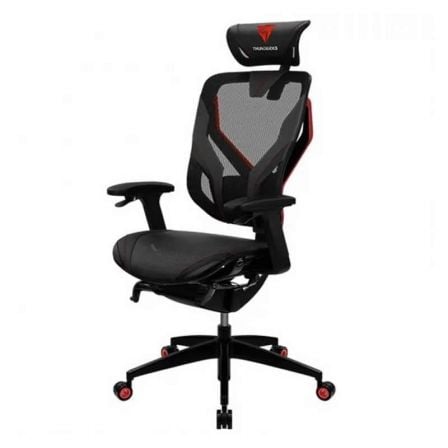 SILLA GAMER THUNDERX3 YAMA 7 RED/BLACK - MARCO DE ALUMINIO - REPOSABRAZOS 2D - PISTON CLASE 4 - MALLA TRANSPIRABLE - HASTA 150K