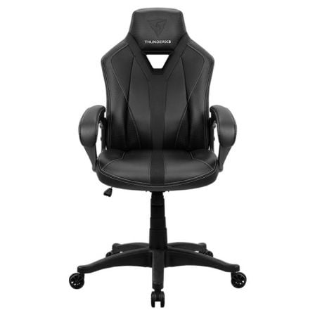 SILLA GAMER THUNDERX3 YC1 BLACK - MARCO DE MADERA - AIRTECH - REPOSABRAZOS FIJOS - PISTON CLASE 3 - MECANISMO MARIPOSA - HASTA 1