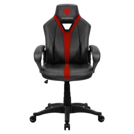 SILLA GAMER THUNDERX3 YC1 BLACK/RED - MARCO DE MADERA - AIRTECH - REPOSABRAZOS FIJOS - PISTON CLASE 3 - MECANISMO MARIPOSA - HAS