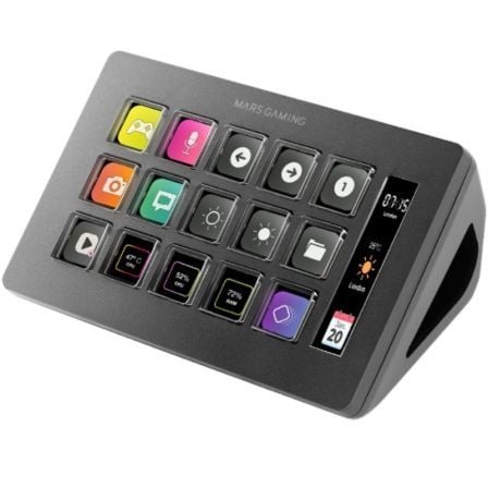 STREAM DECK SLIM MARS GAMING MSD-ONE/ 15 TECLAS LCD/ NEGRO