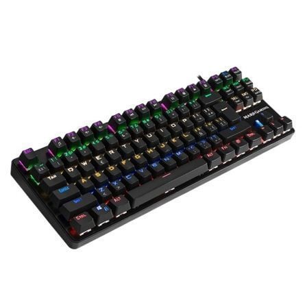 TECLADO MECANICO MARS GAMING MK4MINIBR - RETROILUMINACION EN 6 COLORES - 10 EFECTOS DE LUZ - SWITCHES OUTEMU MARRON - USB