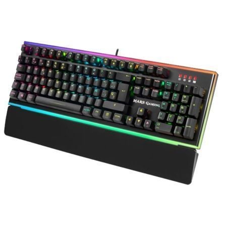 TECLADO OPTICO-MECANICO MARS GAMING MK6BRES - ILUMINACION CHROMA RGB 18 EFECTOS - SOFTWARE CONTROL - SWITCHES MARRONES - CABLE U