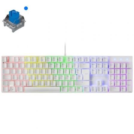 TECLADO GAMING MECANICO MARS GAMING MK422WBES/ SWITCH AZUL/ BLANCO