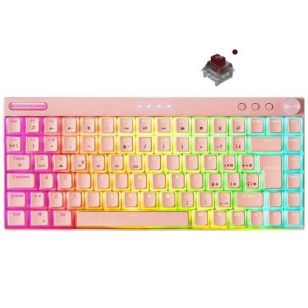 TECLADO GAMING MECANICO INALAMBRICO MARS GAMING MKCLOUDPBRES/ ROSA