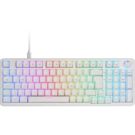 TECLADO GAMING MECANICO MARS GAMING MKPROYES/ SWITCH AMARILLO/ BLANCO