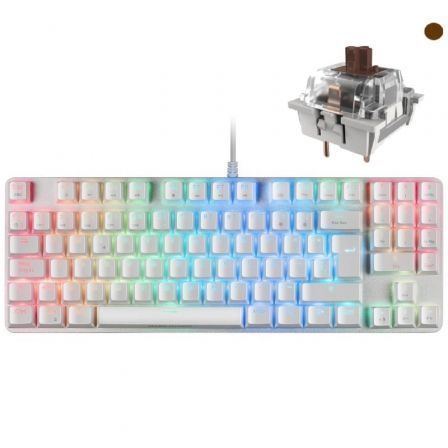 TECLADO GAMING MECANICO MARS GAMING MKREVOPROWBRES/ BLANCO