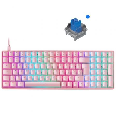 TECLADO GAMING MECANICO MARS GAMING MKULTRAPBES PREMIUM/ ROSA