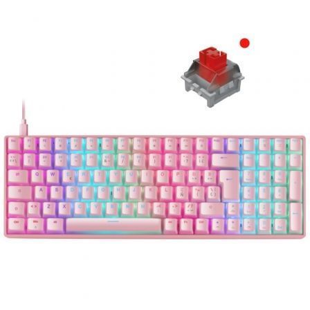 TECLADO GAMING MECANICO MARS GAMING MKULTRAPRES PREMIUM/ ROSA